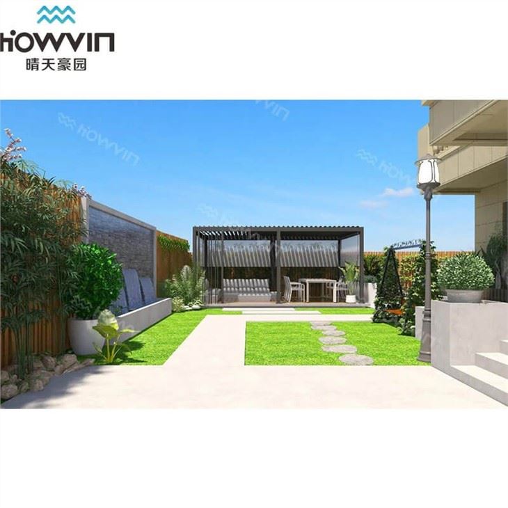 White Louvered Pergola