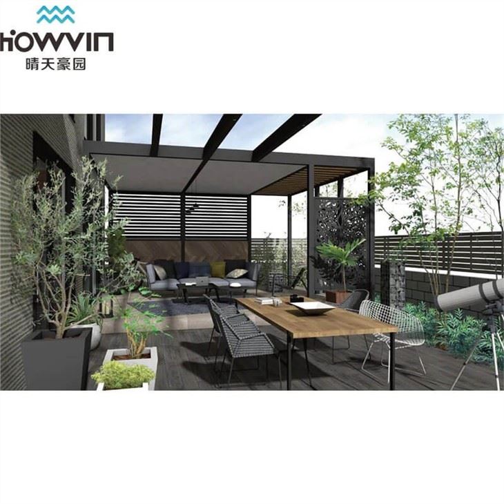 White Louvered Pergola