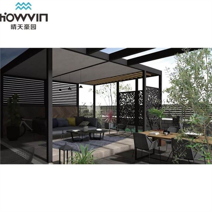 White Louvered Pergola